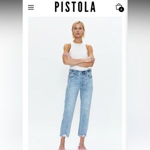 Pistola Charlie High Rise Classic Straight Ankle - Ruthless Jeans - size 25